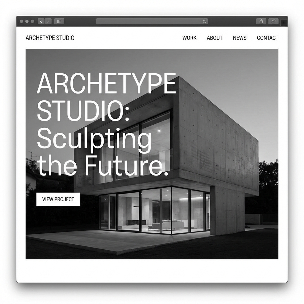 Site vitrine Cabinet Architecture